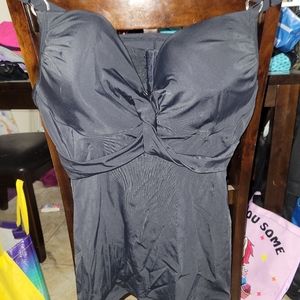 Lane Bryant Black swim takini top 40D